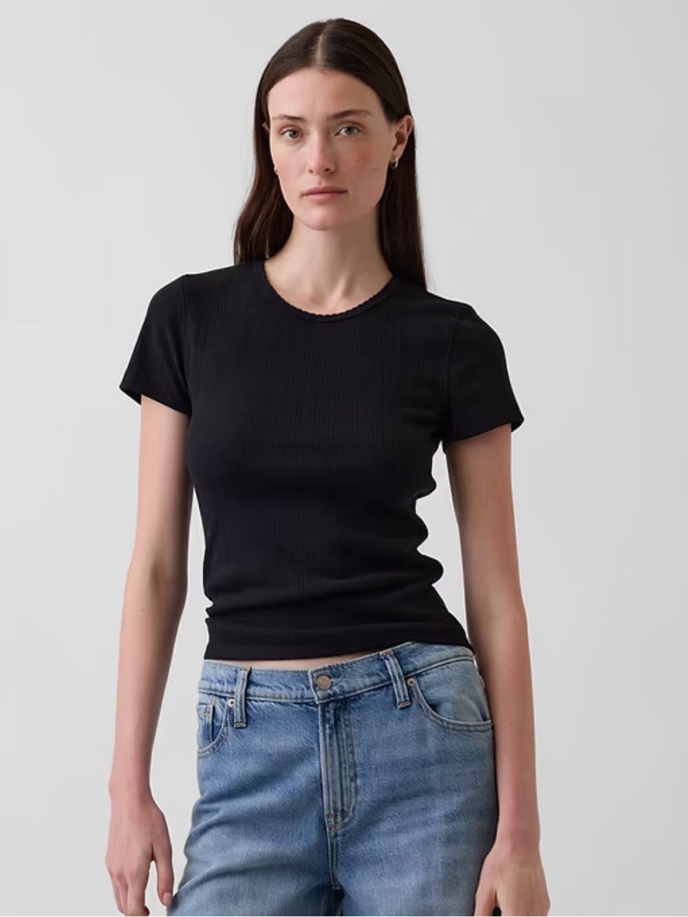 GAP Pointelle Crewneck T-Shirt